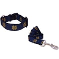 thumbnail image 1 of Brand New ND Irish X-Small Pet Dog Collar(3/4 Inch Wide, 6-12 Inch Long), and Small Leash(5/8 Inch Wide, 6 Feet Long) Bundle, Official Notre/Dame Logo/ Navy Color, 1 of 3