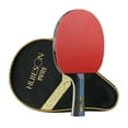 thumbnail image 1 of Brand New Ping Pong Paddle Tennis Racket Kit Suitable For Beginners Red+Black 1set Comfortable Handle Good Viscosity, 1 of 5
