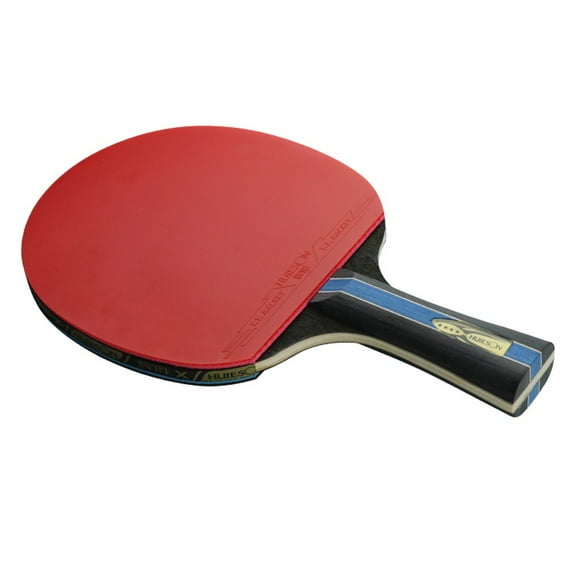 Brand New Ping Pong Paddle Tennis Racket Kit Wood+Rubber Comfortable Handle Good Viscosity Moderate Elasticity Long Handle Fangkenuo