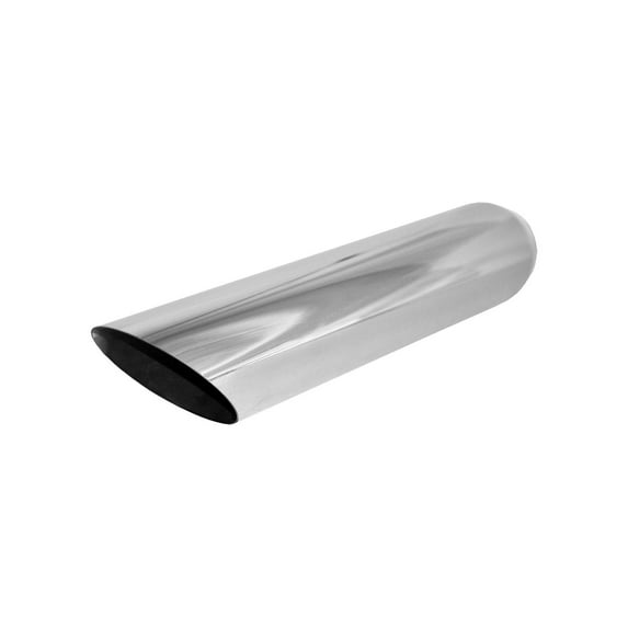 Brand New Polished Stainless Angle Cut Exhaust Tip 2 1/2" IN 3 1/2" Out 18" L