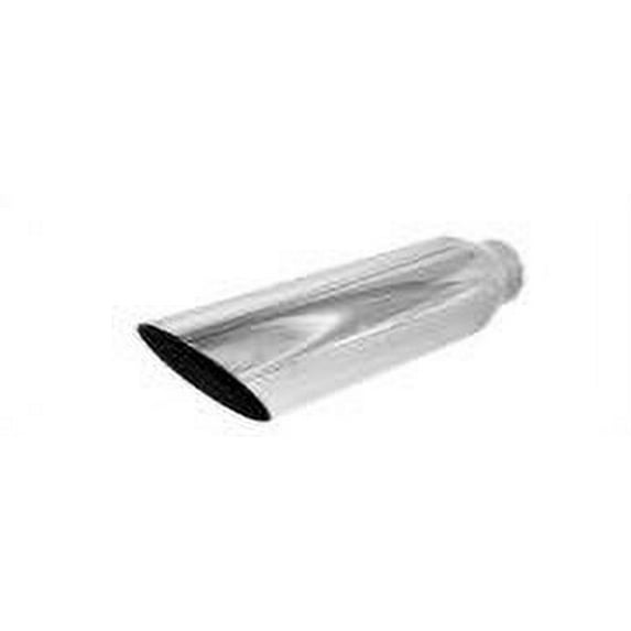 Brand New Polished Stainless Angle Cut Exhaust Tip 2 1/4" IN 3 1/2" Out 22" L