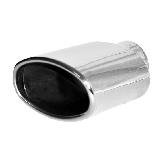 Brand New Polished Stainless Double Wall Oval Exhaust Tip 2.25" IN 3.5"X5.5" O