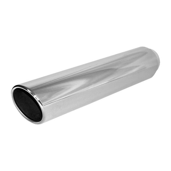Brand New Polished Stainless Exhaust Tip Rolled Angle 2 1/4" IN 3.5" Out 18" L