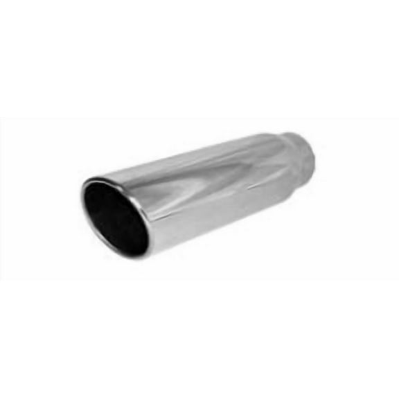 Brand New Polished Stainless Rolled Angle Cut Exhaust Tip 2 1/4" IN 3" Out 12" L