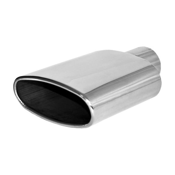 Brand New Polished Stainless Rolled Oval Slant Exhaust Tip 2 1/4" IN 6" X 3" 9"L