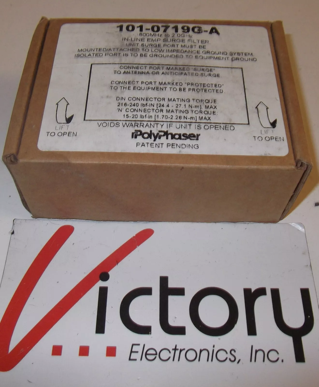 Brand New Polyphaser (101-0719G-A) - 800Mhz 2.0Ghz In-Line Surge Filter