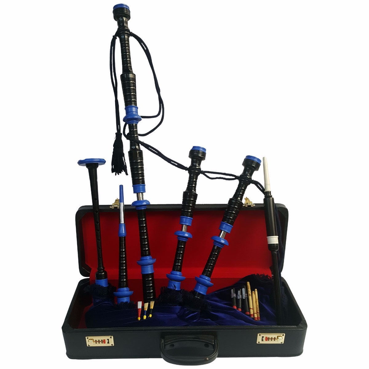 Brand New Scottish Highland Bagpipe With full blue mounts