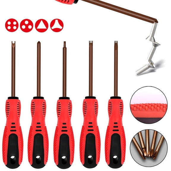 Brand New Screwdriver Y U Type Alloy Steel Hrc52-54 Non-Slip Handle Precision Special Shaped Triangle Vanadium Four Points Fangkenuo