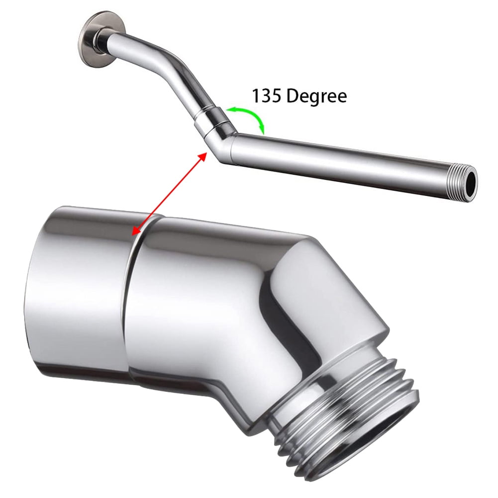 Brand New Shower Head Elbow Adapter Shower Arm Elbow Top Spray Elbow Wall-mounted 135 Degree ...