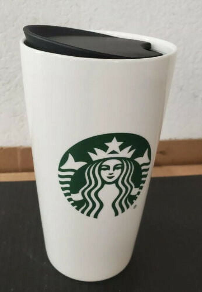 Starbucks Color Block Raised White Dot Double Wall Ceramic Travel