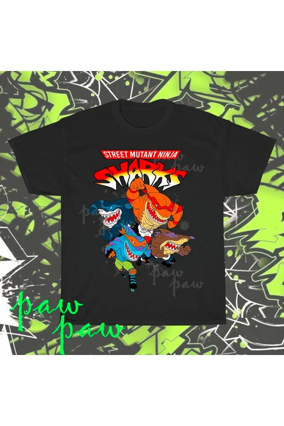 Brand New Street Sharks Logo American T-Shirt Funny Size S to 5XL