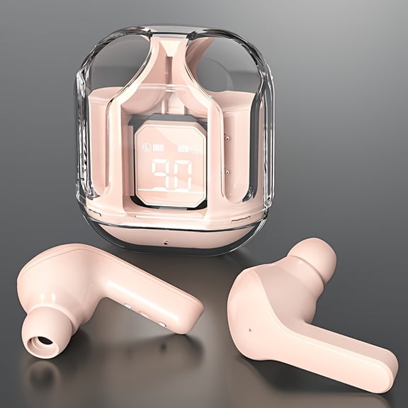 Brand New Transparent Wireless TWS In-Ear Music Headphones, High-Fidelity Stereo Earbuds, Featuring a Type-C Interface Transparent Charging Case, Lidless Design,