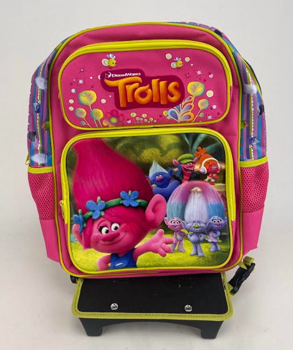 kids suitcase trolls rolling luggage