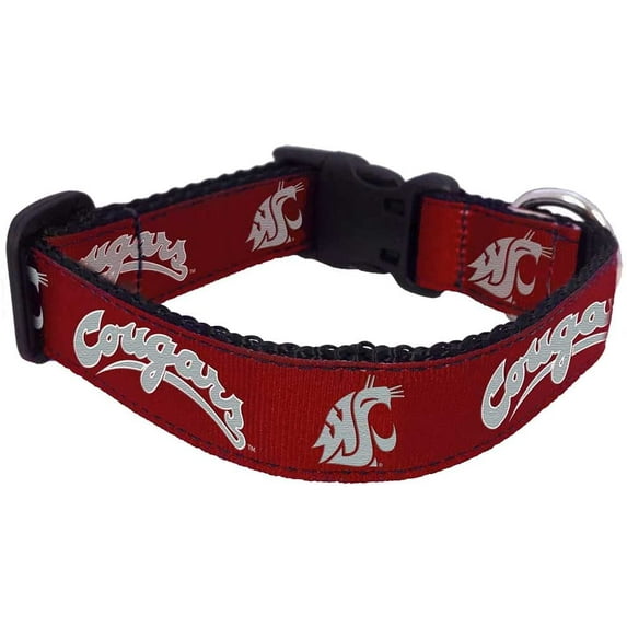 Brand New Washington State Pet Dog Collar(Medium), Official Cougars Logo/Colors