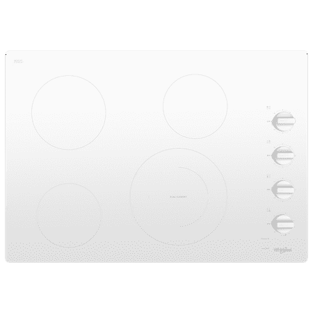 Whirlpool - 30" Built-In Electric Cooktop - White