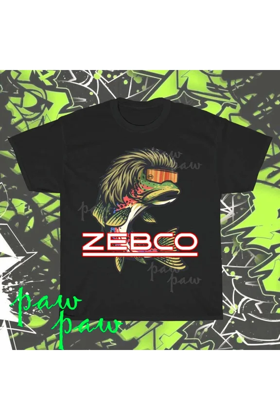 Brand New Zebco Fishing Logo American T-Shirt Funny Size S to 5XL