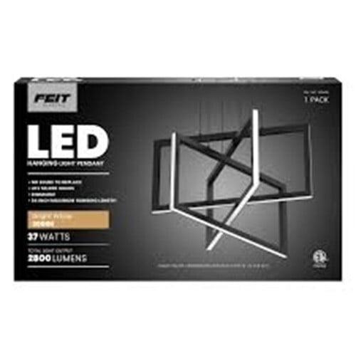 Brand New and sealed Feit 3-Rectangle Chandelier LED Hanging Light Pendant