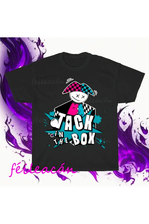 Brand New jack in the box Logo American T-Shirt Funny Size S to 5XL
