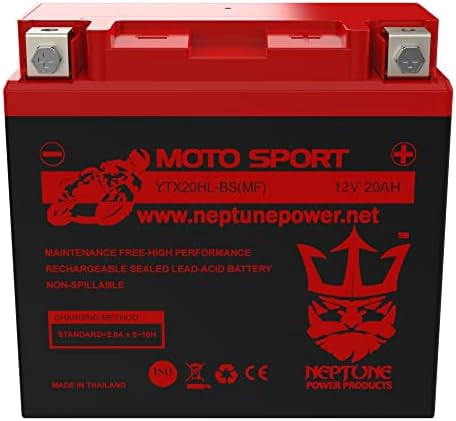 Batteria Moto GEL LANGZEIT 12V 20Ah YTX20-BS - 355A Spunto, Senza Manutenzione - Per Scooter E Moto Ad Alta Richiesta Energetica