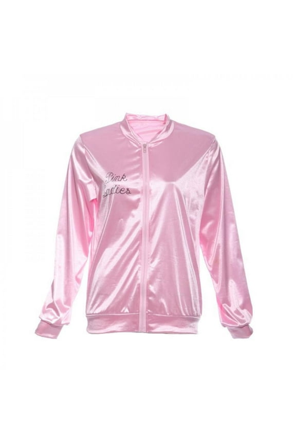 Women Basic Coats Solid Tracksuit for Women Jacket Lady Retro Jacket Women Fancy Pink Dress Grease Costume