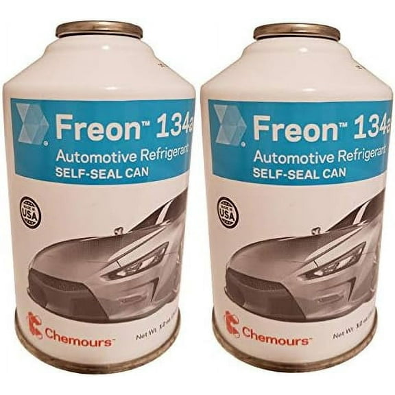 Brand R134a for MVAC use in a 12-Ounce Self-Sealing Container (2)