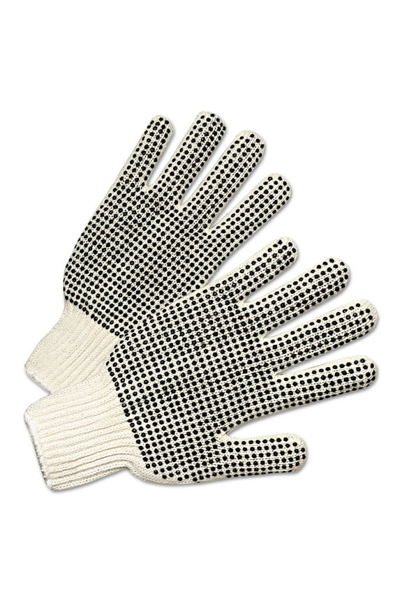 Brand Regular-Weight PVC-Dot String-Knit Gloves, Men's -ANR6710