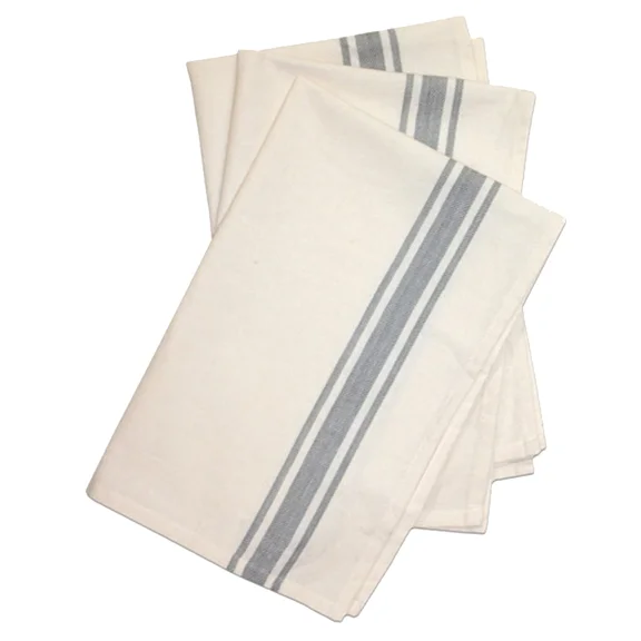 Brand Retro Gray Striped Kitchen Dish Towels Pkg Of 3