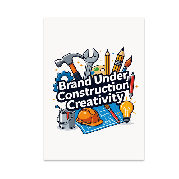 Brand Under Construction Creativity - Entrepreneurial Spirit - 13x19 Poster Print