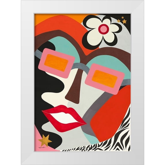 Brand, Valerie 18x24 White Modern Wood Framed Museum Art Print Titled - Fantaisie