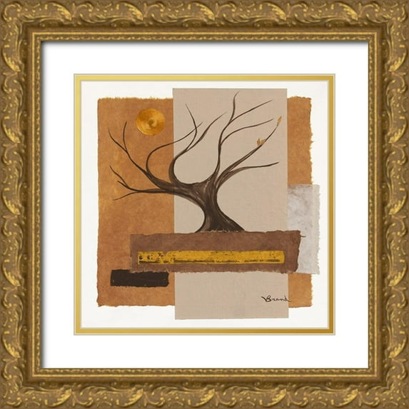 Brand, Valerie 26x26 Gold Ornate Wood Framed with Double Matting Museum Art Print Titled - L arbre III