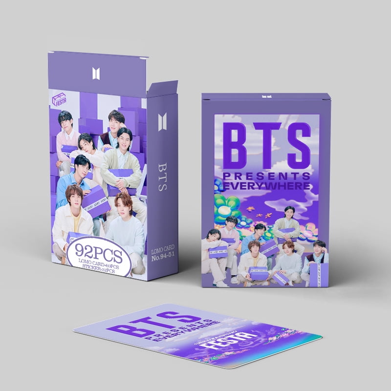Brand name kaizukichin92pcs celebrity peripheral small card b-t-s photo card SUGA V JK JIN photo card laser box