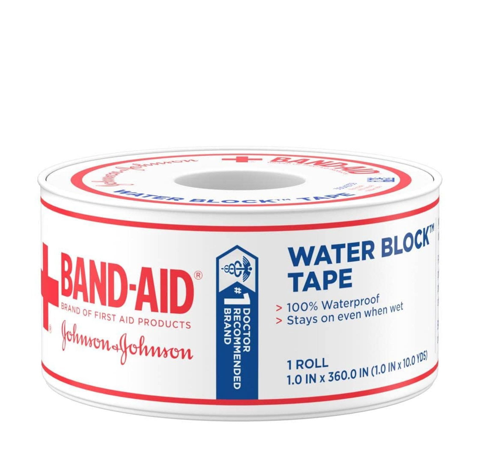 Brand of First Aid Products Waterproof Tape, 1 Inch by 10 Yards (Pack of 6)