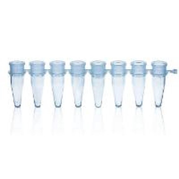 BrandTech 781324 Blue PCR 8 Tube Strip, 0.2ml Capacity (Pack of 125)
