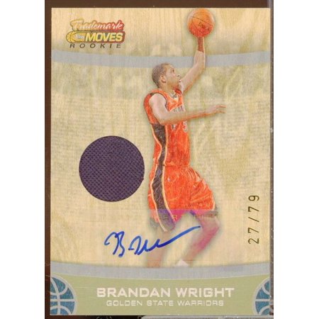 Brandan Wright/79 Rookie 2007-08 Topps Trademark Moves Rookie Relic Ink #100