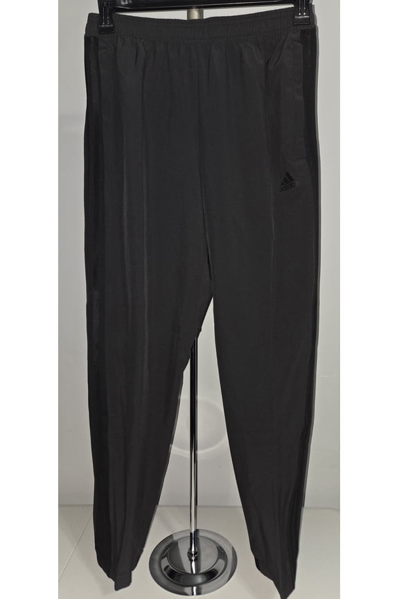 Branded 7/8 Woven Athletic Football Soccer Futbol Black Athletic Pants, Men's M