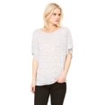 thumbnail image 1 of BELLA + CANVAS Women’s Flowy Draped Dolman Tee 8821, M, WHITE MARBLE, 1 of 2