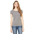 thumbnail image 1 of Branded Bella + Canvas Ladies Sheer Jersey Short Sleeve T-Shirt - DEEP HEATHER - S (Instant Saving 5% & more on min 2), 1 of 2