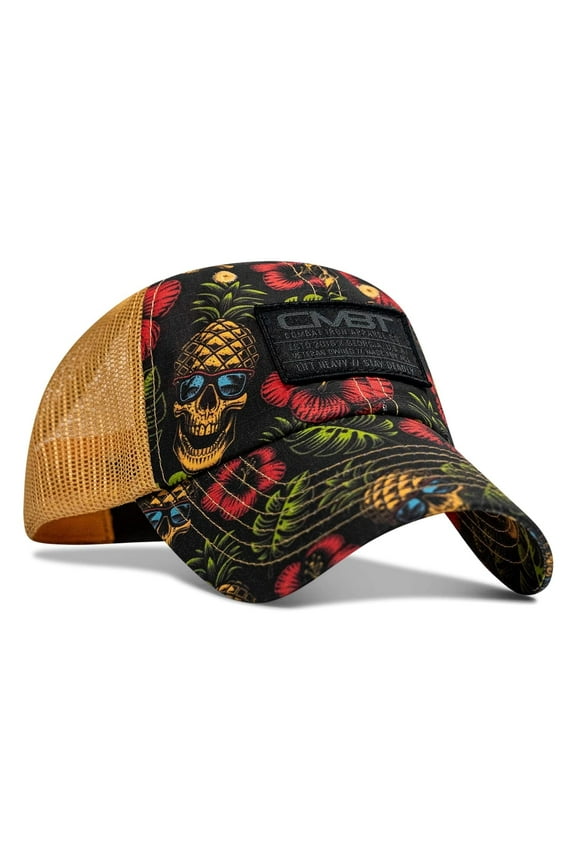 CMBT Low Profile Snapback Hat – Durable Ripstop Cap in Pineapple Express Print, Lightweight & Stylish Everyday Headwear
