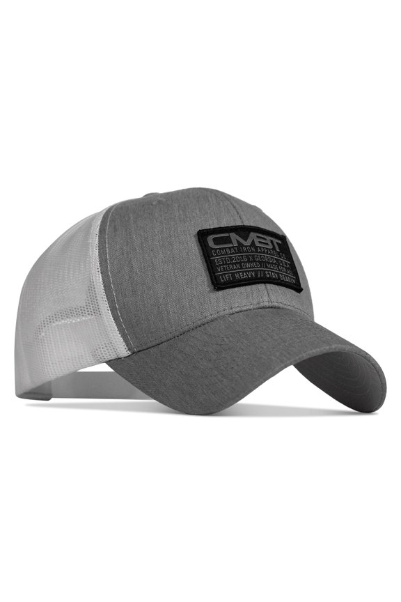 Branded Cmbt Subdued Labeled Snapback Hat Gray / White