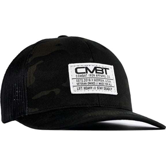 Branded Cmbt White Labeled Snapback Hat Black Bdu / Black