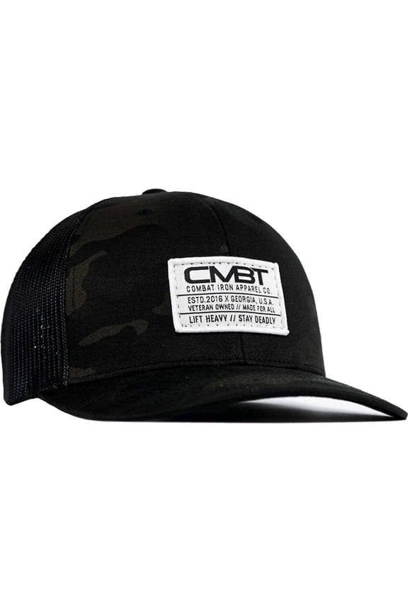 Branded Cmbt White Labeled Snapback Hat Black Bdu / Black