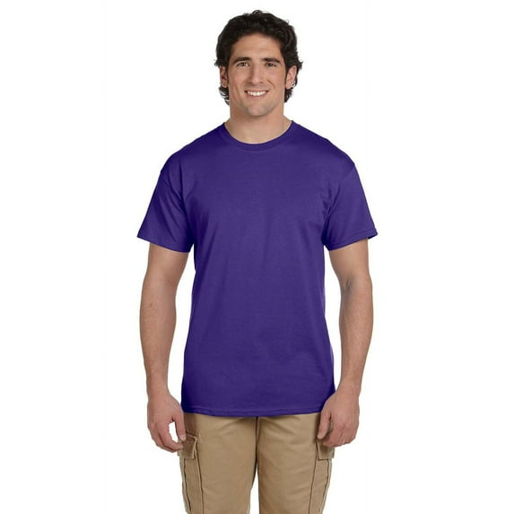 Branded Fruit of the Loom Adult 5 oz HD Cotton T-Shirt - PURPLE - 5XL (Instant Saving 5% & more)