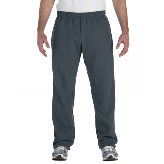 Branded Gildan Adult Heavy Blend 8 oz 50 50 Open Bottom Sweatpants DARK HEATHER 4XL Instant Saving 5 more on min 2