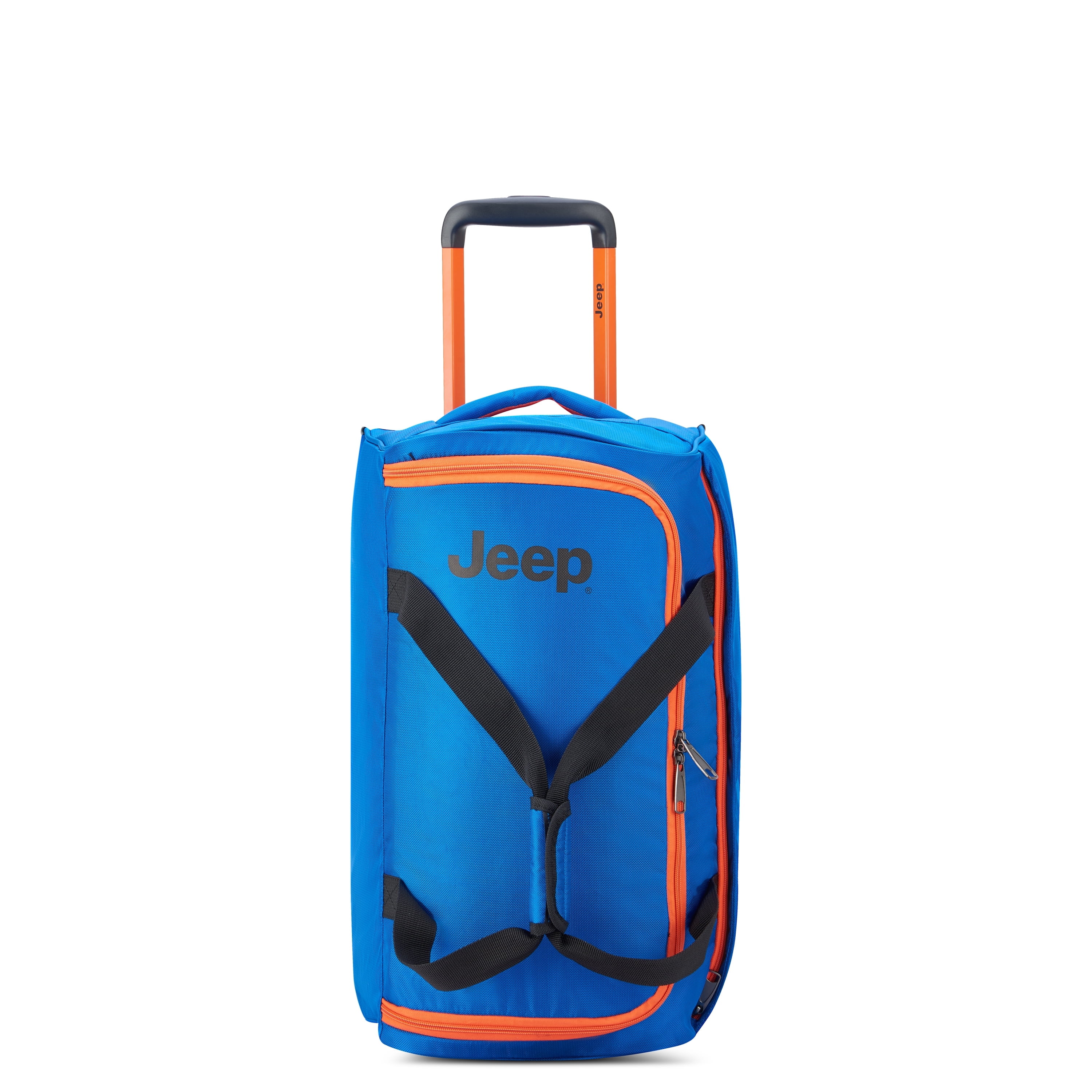 Jeep JS009D Two Wheel Rolling Travel Duffle Bag, Blue, 20 Inch