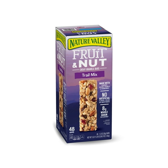 Branded Nature Valley Fruit & Nut Chewy Trail Mix Granola Bars (48 ct.) Pack of 1