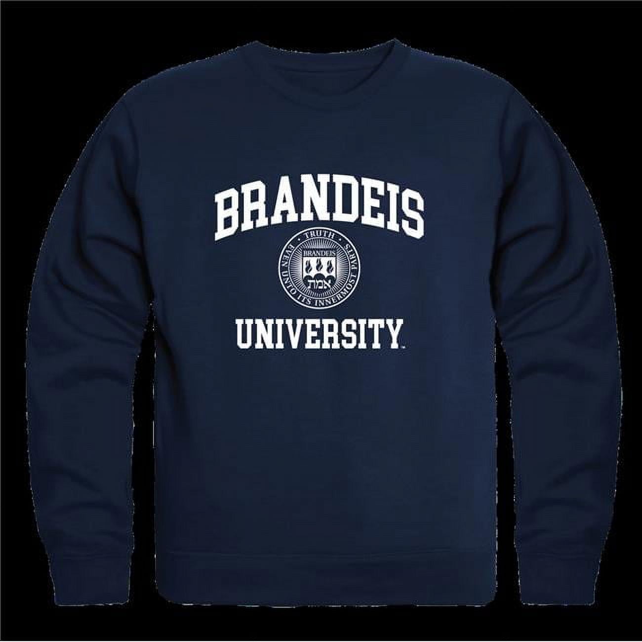 Brandeis University Judges Seal Crewneck Sweatshirt Navy Large
