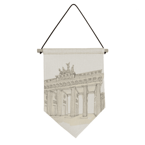Brandenburg Door in Eastern Germany Canvas Flag Hanging Wall Art Decor Banner