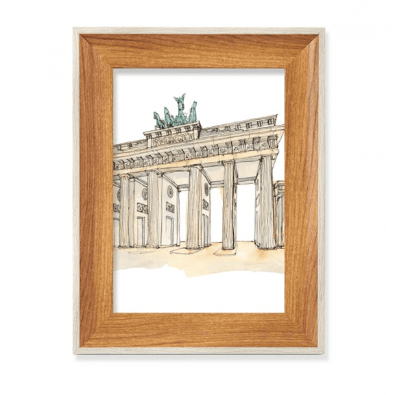 Brandenburg Door in Eastern Germany Desktop Wooden Photo Frame Display Picture Art Painting Multiple Sets
