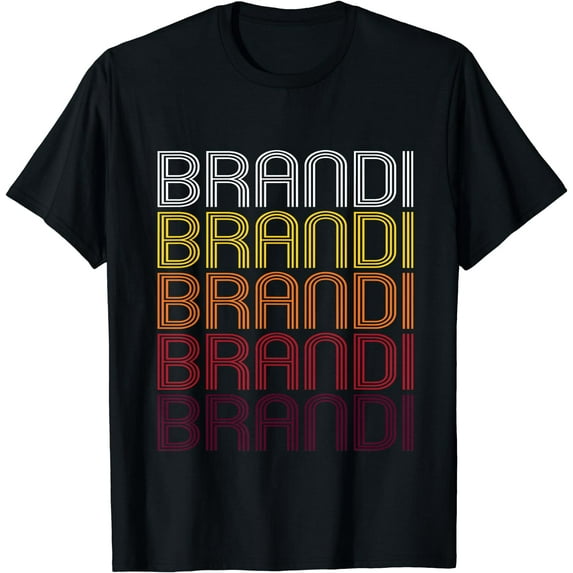 Brandi Retro Wordmark Pattern - Vintage Style T-shirt