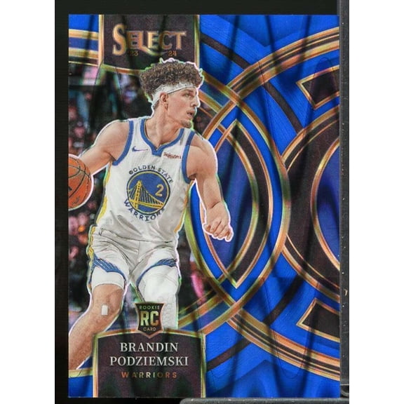 Brandin Podziemski Rookie Card 2023-24 Select Prizms Blue Tectonic #104
